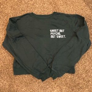 long sleeve green crew neck